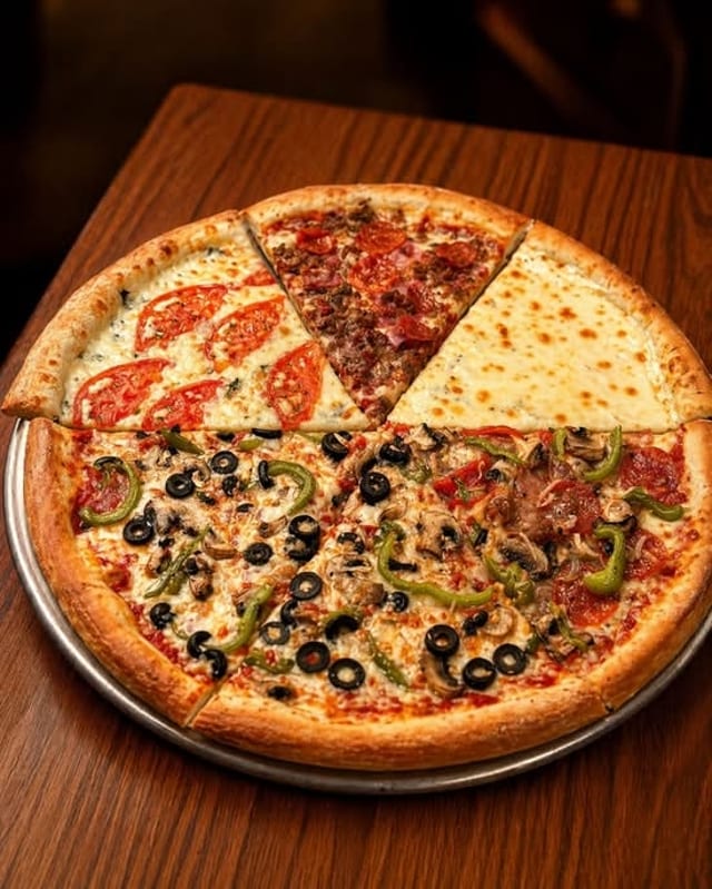 W/ Pizza.